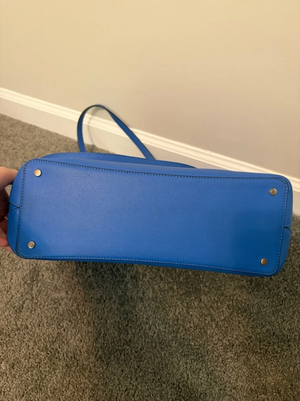 Kate Spade New York Blue Leather Tote textured - Picture 3 of 6